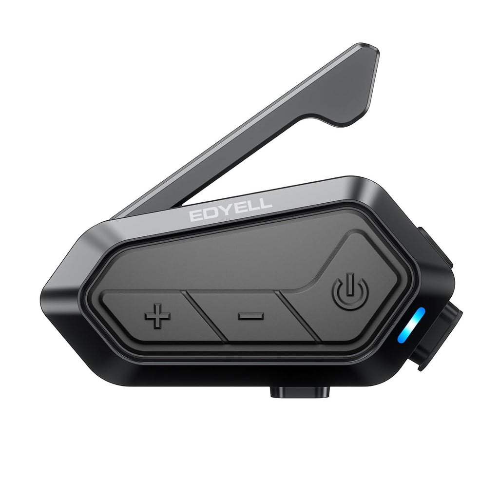 EDYELL V1 Motorcycle Bluetooth Helmet Headset with 24 Rider 2KM Intercom and Hi-Fi Helmet Speakers