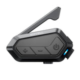 EDYELL V1 Motorcycle Bluetooth Helmet Headset with 24 Rider 2KM Intercom and Hi-Fi Helmet Speakers
