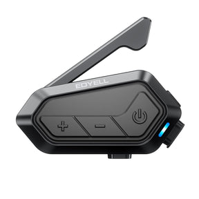 EDYELL V1 Motorcycle Bluetooth Helmet Headset with 24 Rider 2KM Intercom and Hi-Fi Helmet Speakers