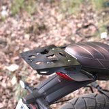 Auto Engina Top Rack with Rack Plate for Triumph Scrambler 400X in black for soft luggage and hard top boxes