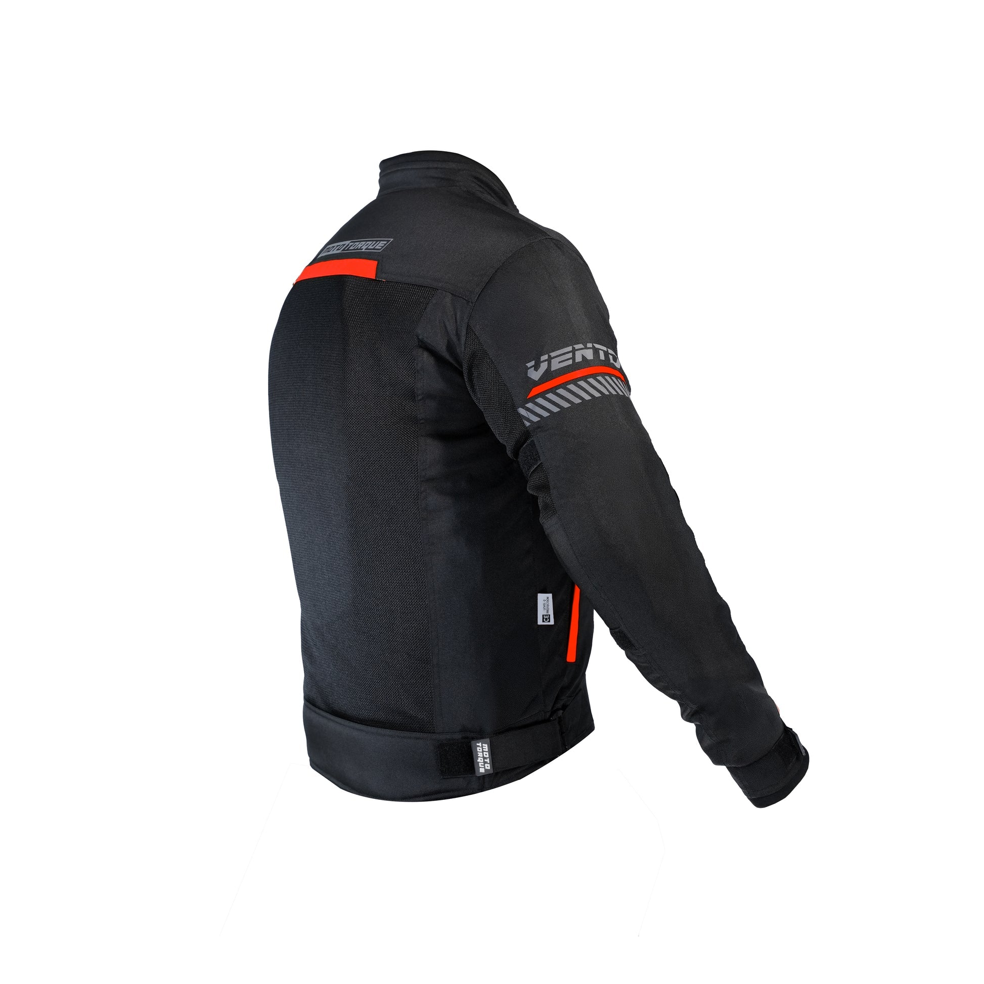 Moto Torque VENTO raging red riding jacket front view CE Level 2 armor