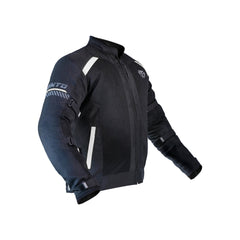 Moto Torque VENTO Riding Jacket White | CE Level 2 Armored Motorcycle Jacket with 3M Reflective Safety & Ventilated Mesh