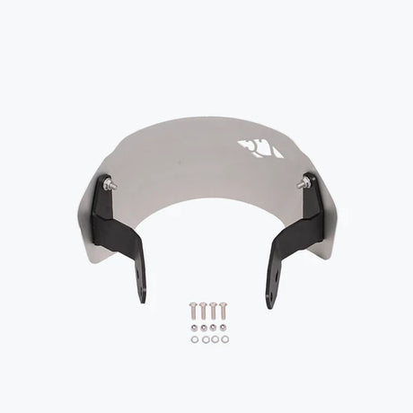 Legundary Custom Zephyr Visor for Yamaha XSR 155 Black Silver Mild Steel Aluminium Windshield