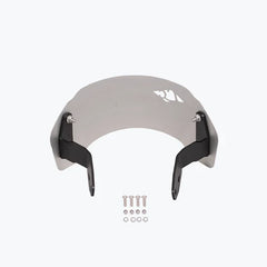 Legundary Custom Zephyr Visor for Yamaha XSR 155 Black Silver Mild Steel Aluminium Windshield