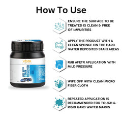 Vista Auto Care Hard Water Stain Remover 100g for water spots and mineral deposits

