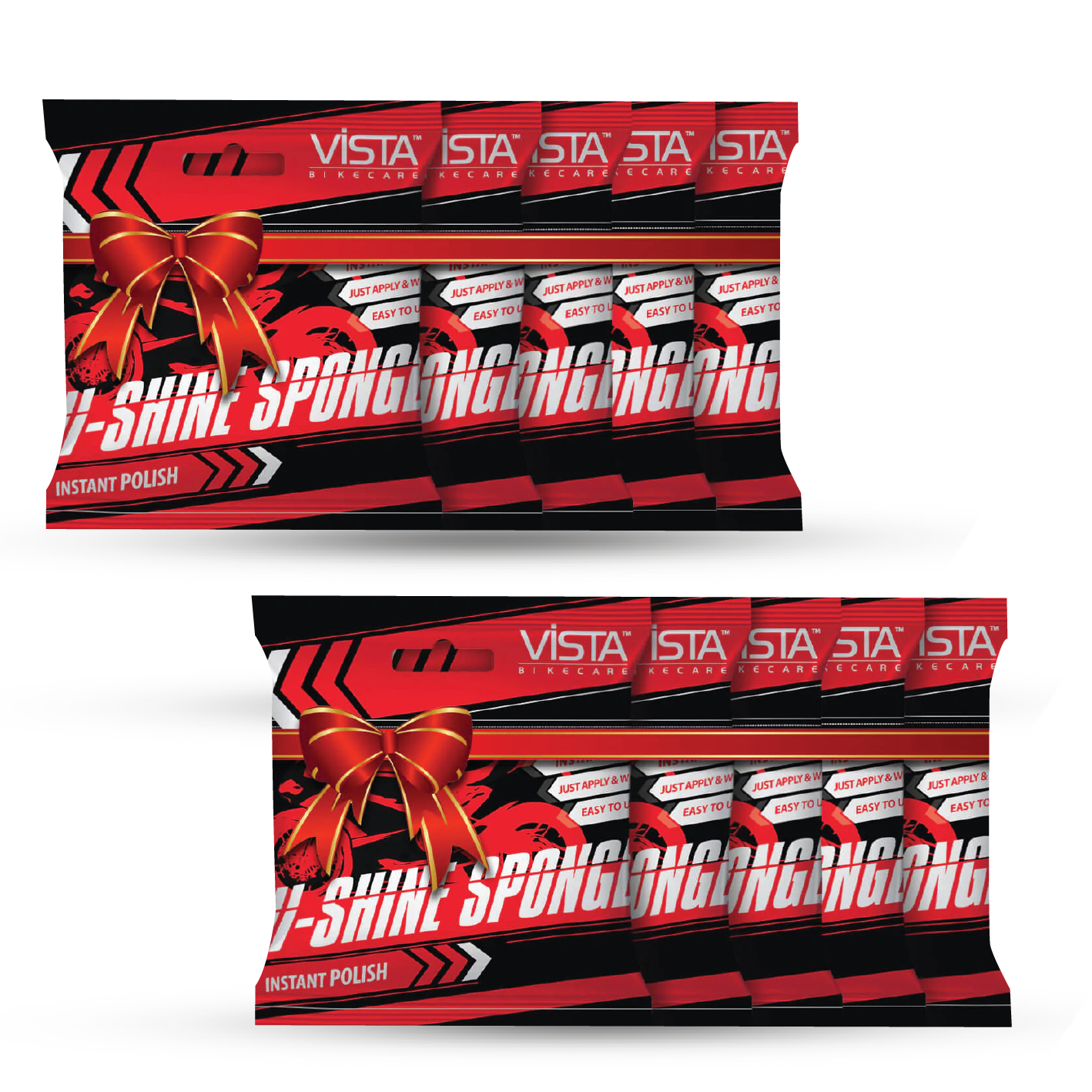 Vista Auto Care Hi-Shine Sponge Pack of 10 car and bike polish applicator

