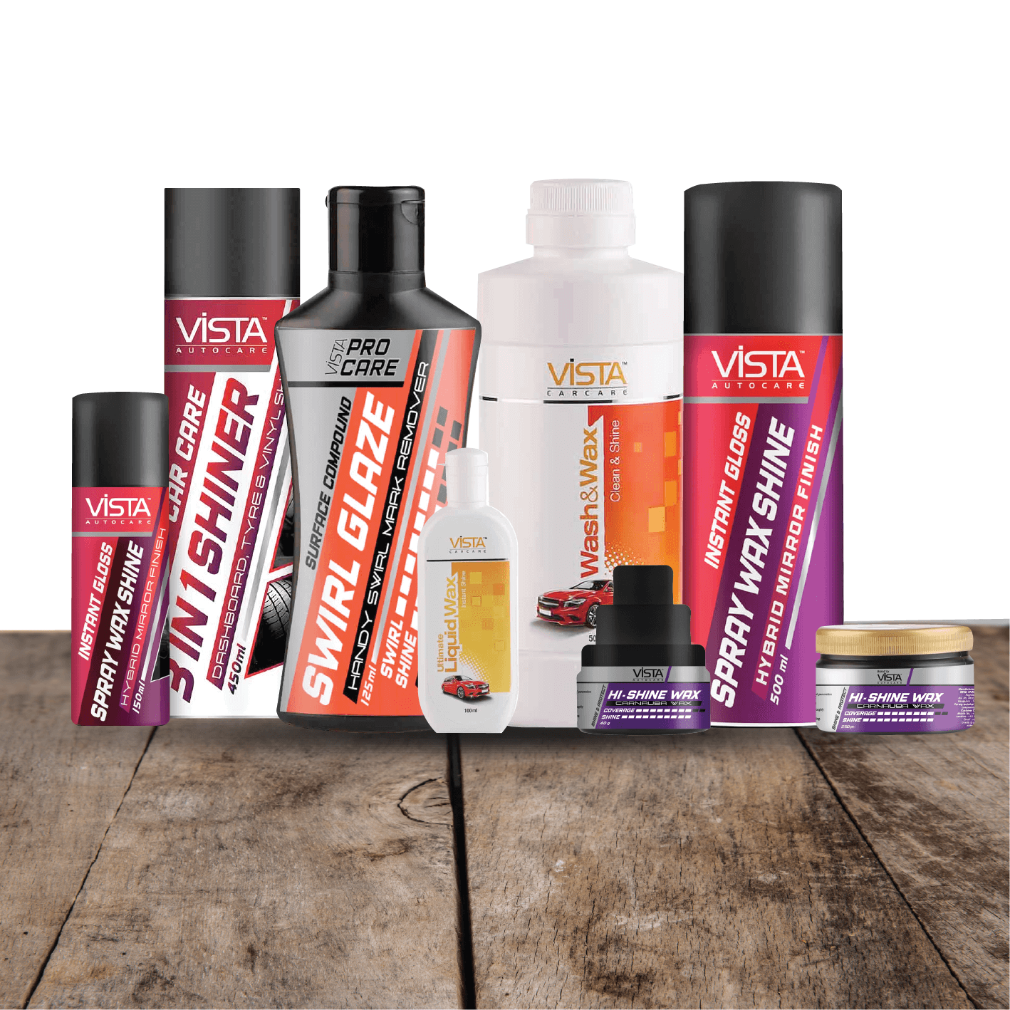 Vista Auto Care Spray Wax Shine 150ml car spray wax with UV protection

