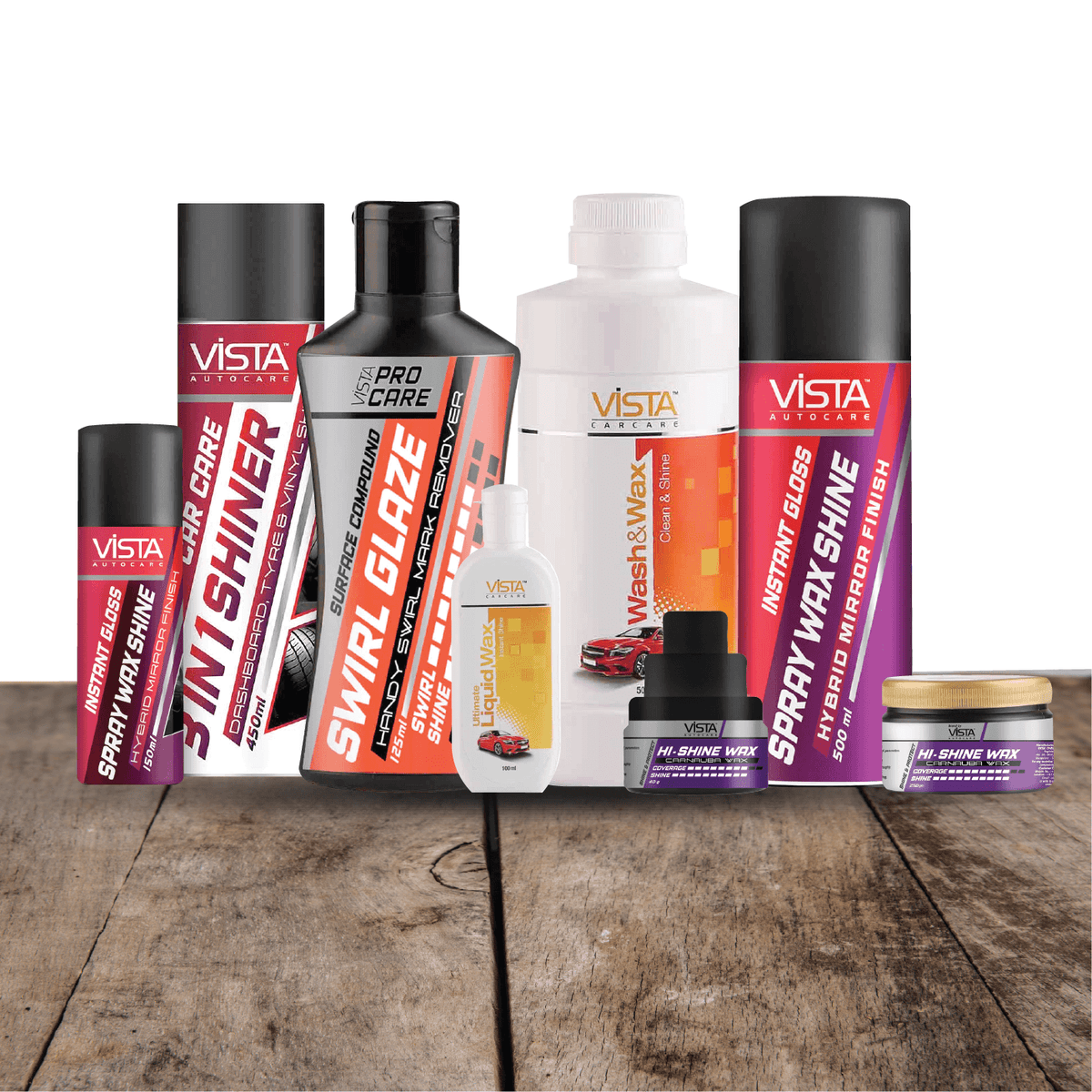 Vista Auto Care Spray Wax Shine 150ml car spray wax with UV protection

