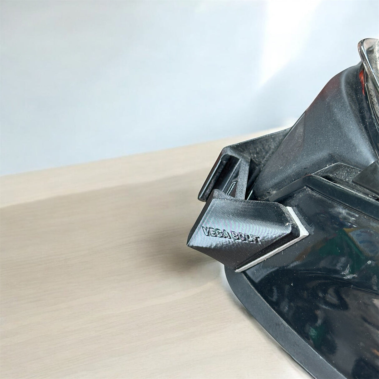 Vega Bolt helmet chin mount installed for GoPro motorcycle POV recording