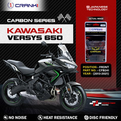 CRANK1 CFB241 carbon front brake pads for Kawasaki Versys 650 2013–2021