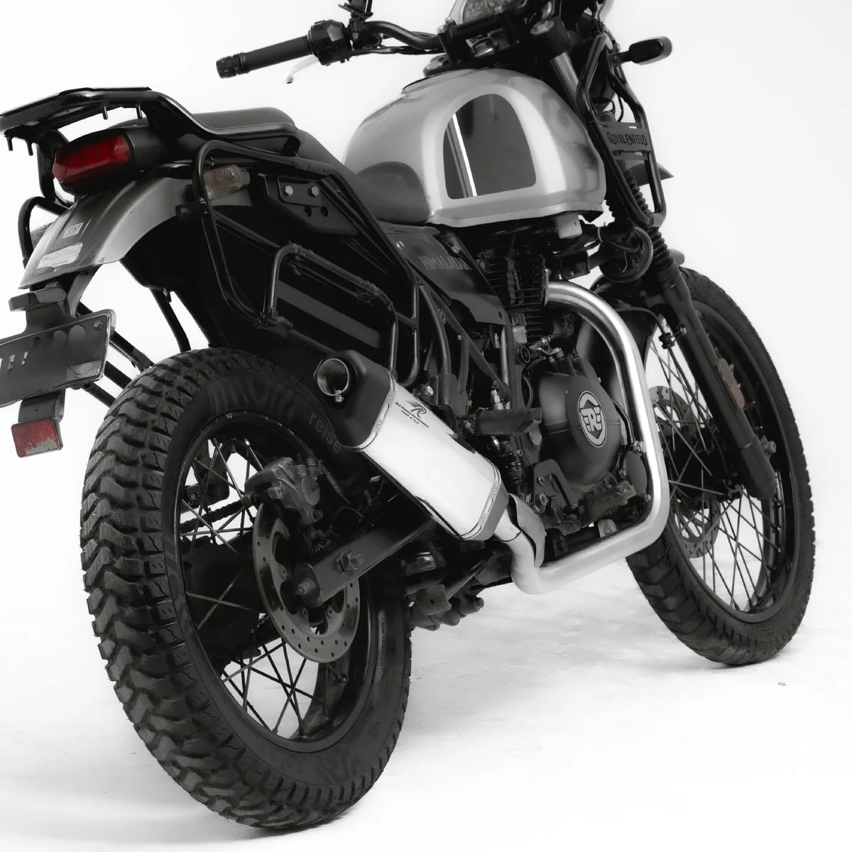 Red Rooster Vertex Polish Exhaust for Royal Enfield Himalayan and Scram 411 performance exhaust upgrade