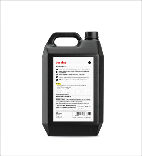 Vista Auto Care Dashine 5L non-greasy dashboard polish for car interiors

