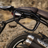 Auto Engina Saddle Stay for Triumph Scrambler 400X in black for soft saddle bags and motorcycle luggage support