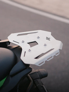 Legundary Custom Haulier Rear Carrier Silver for Kawasaki Versys 650 Aluminium Lightweight Luggage Rack