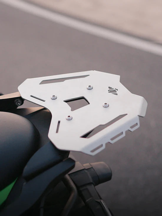 Legundary Custom Haulier Rear Carrier Silver for Kawasaki Versys 650 Aluminium Lightweight Luggage Rack