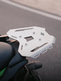 Legundary Custom Haulier Rear Carrier Silver for Kawasaki Versys 650 Aluminium Lightweight Luggage Rack