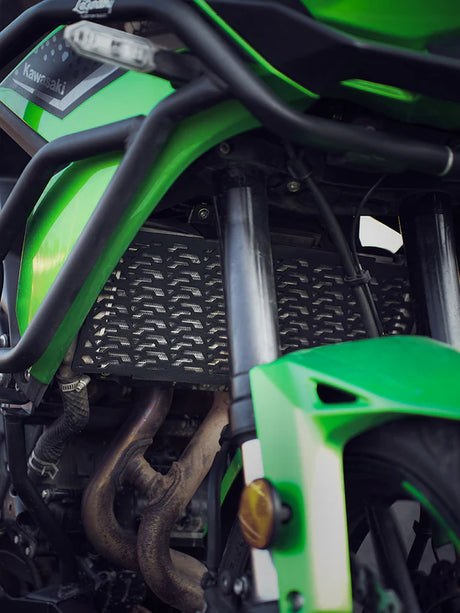 Legundary Custom Vector Radiator Grill Black for Kawasaki Versys 650 Mild Steel Radiator Guard Protector