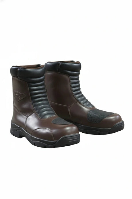 Lone Ranger Wanderer Brown Leather Long Adventure Touring Motorcycle Riding Boots