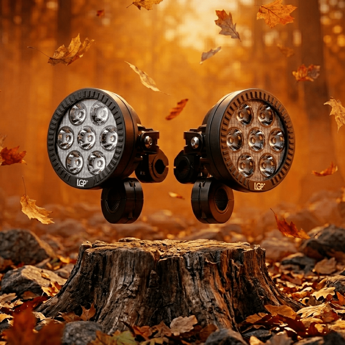 LGP DK70 140W 20000LM LED spotlight pair for bike
