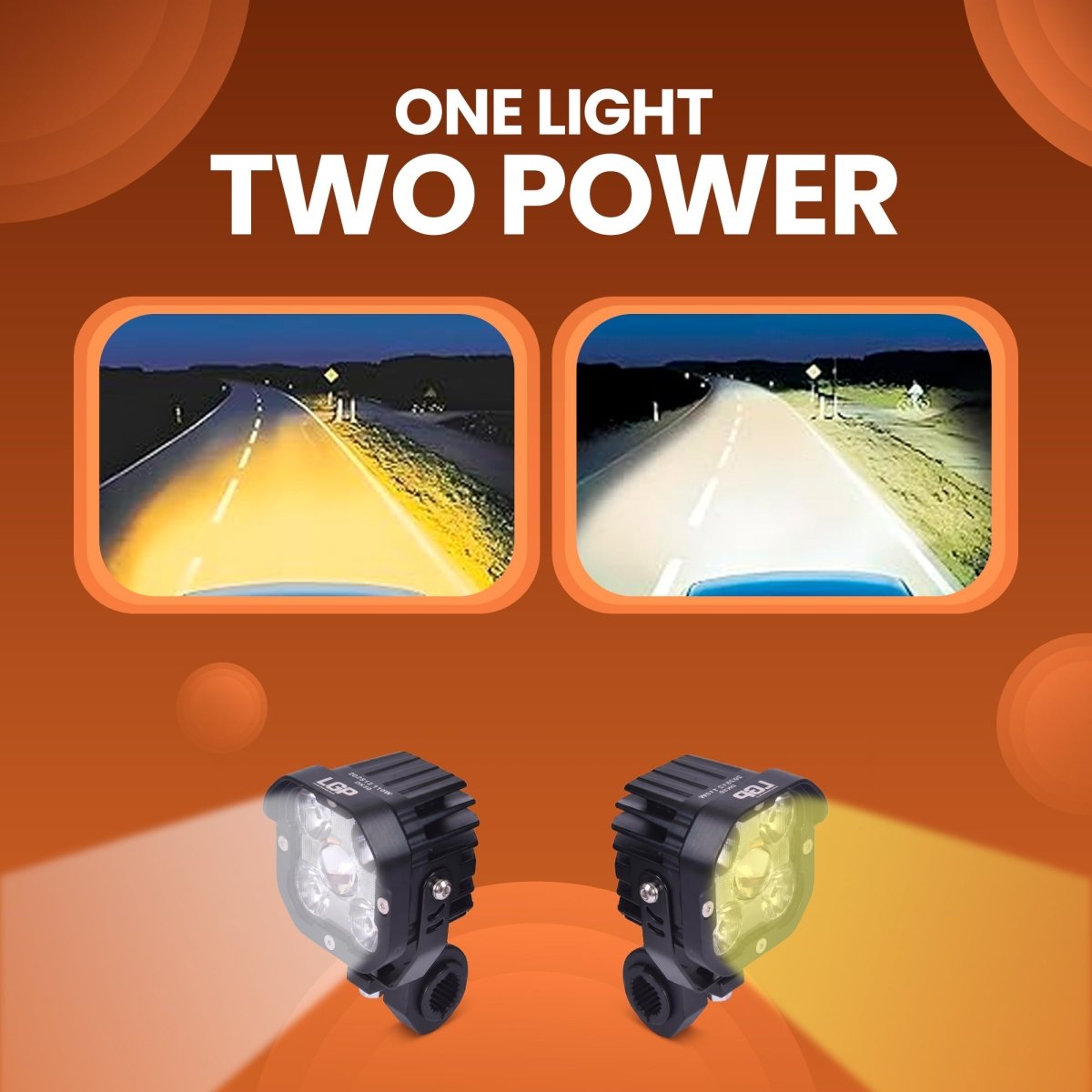 LGP DK50 110W LED fog lamp for motorcycle
