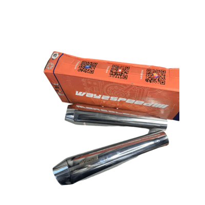 Way2Speed Phantom Performance Exhaust (Glossy Finish) for Royal Enfield Interceptor 650 / Continental GT 650 – SS316 Free Flow Silencer