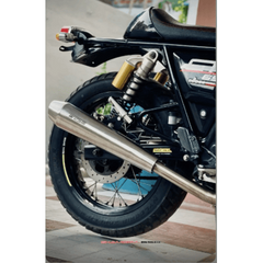 Way2Speed Phantom Performance Exhaust (Glossy Finish) for Royal Enfield Interceptor 650 / Continental GT 650 – SS316 Free Flow Silencer