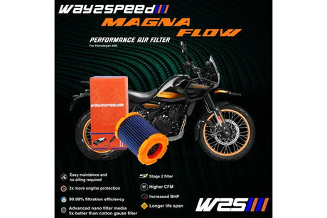 Way2Speed MagnaFlow Nano Fiber Performance Air Filter for Royal Enfield Himalayan 450 / Guerrilla 450 – Stage 2 High Flow Intake Upgrade