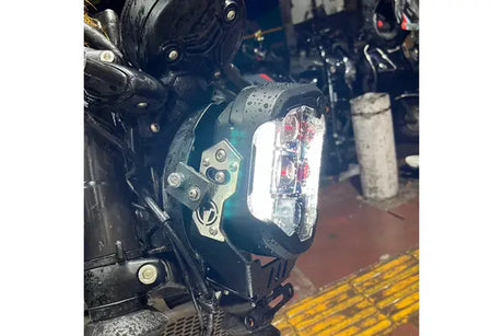 LIU HJG Master 5 Lens Gods Eye 7 Inch LED Headlight for Royal Enfield Mahindra Thar Gypsy