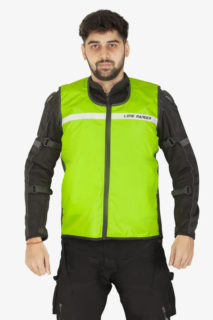 Lone Ranger Marshal High Visibility Reflective Motorcycle Riding Safety Jacket