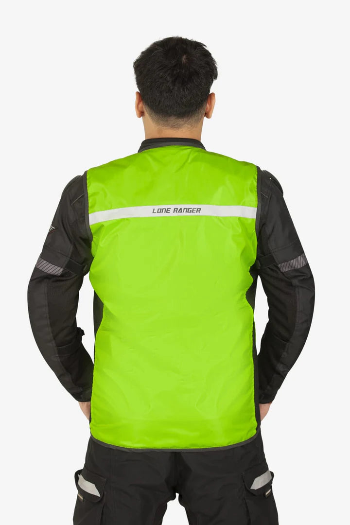 Lone Ranger Marshal High Visibility Reflective Motorcycle Riding Safety Jacket