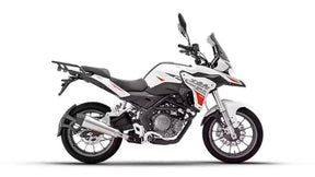 Barrel Rogue V2 stainless steel slip-on exhaust with link pipe for Benelli TRK 251 adventure motorcycle