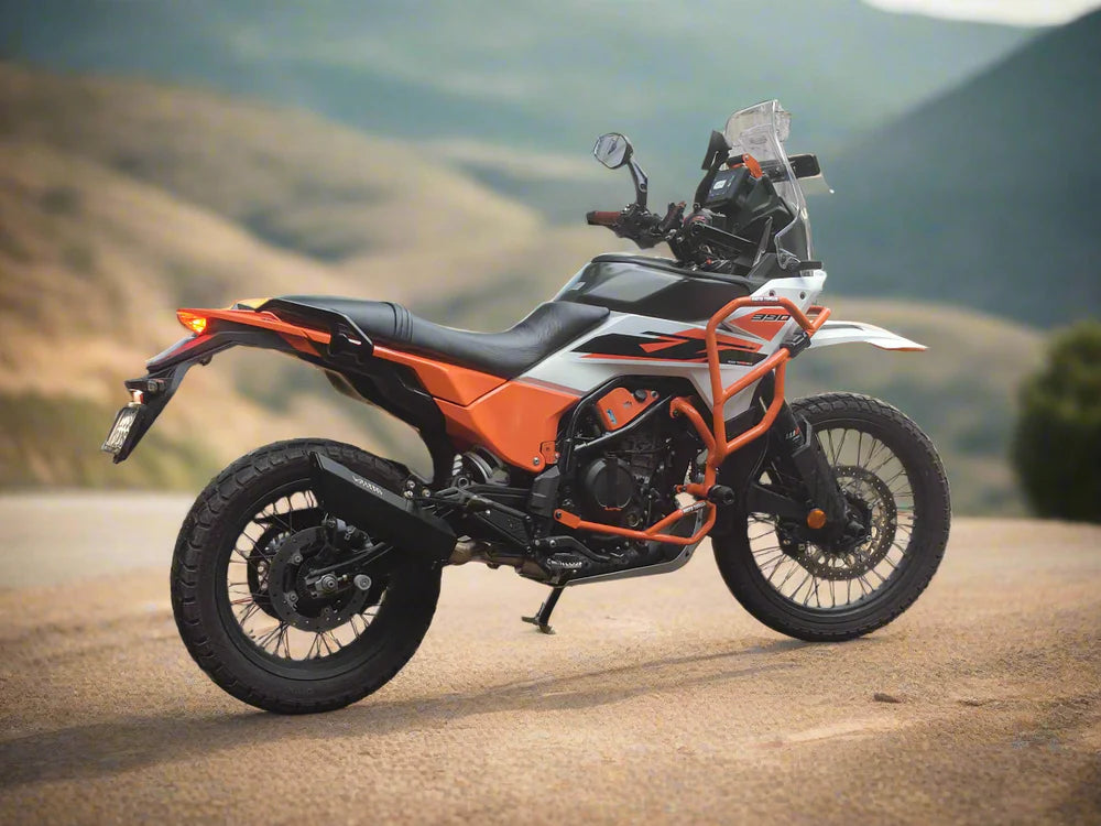 Barrel Rogue 2.0 stainless steel slip-on exhaust with link pipe for KTM Adventure 390 2025