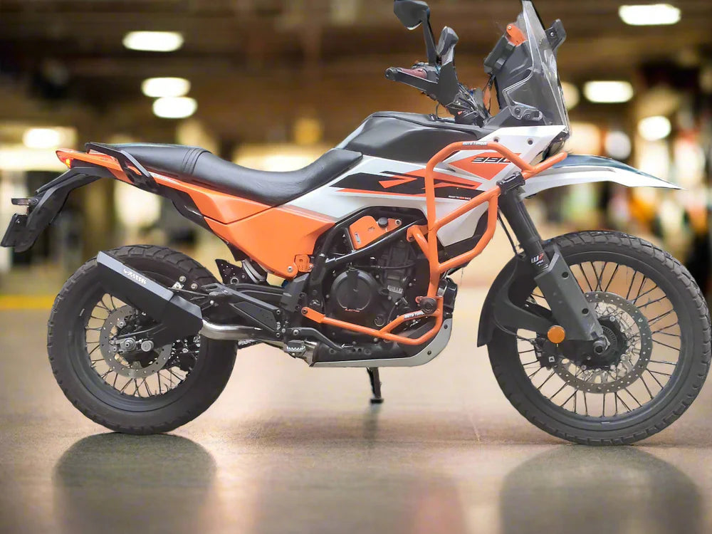 Barrel Rogue 2.0 stainless steel slip-on exhaust with link pipe for KTM Adventure 390 2025