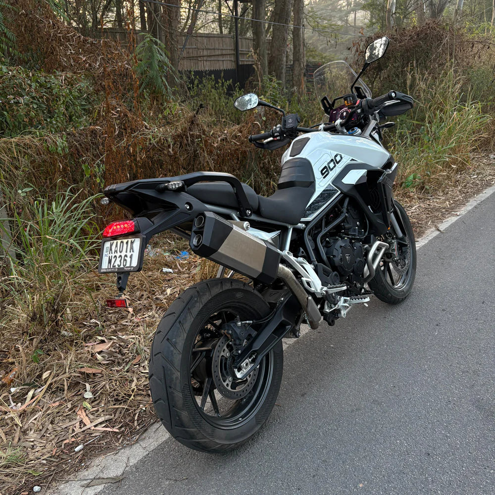 Barrel Storm stainless steel slip-on exhaust for Triumph Tiger 900 GT 2025 adventure motorcycle