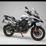 Barrel Storm stainless steel slip-on exhaust with link pipe for Benelli TRK 502X adventure motorcycle