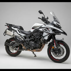 Barrel Storm stainless steel slip-on exhaust with link pipe for Benelli TRK 502X adventure motorcycle