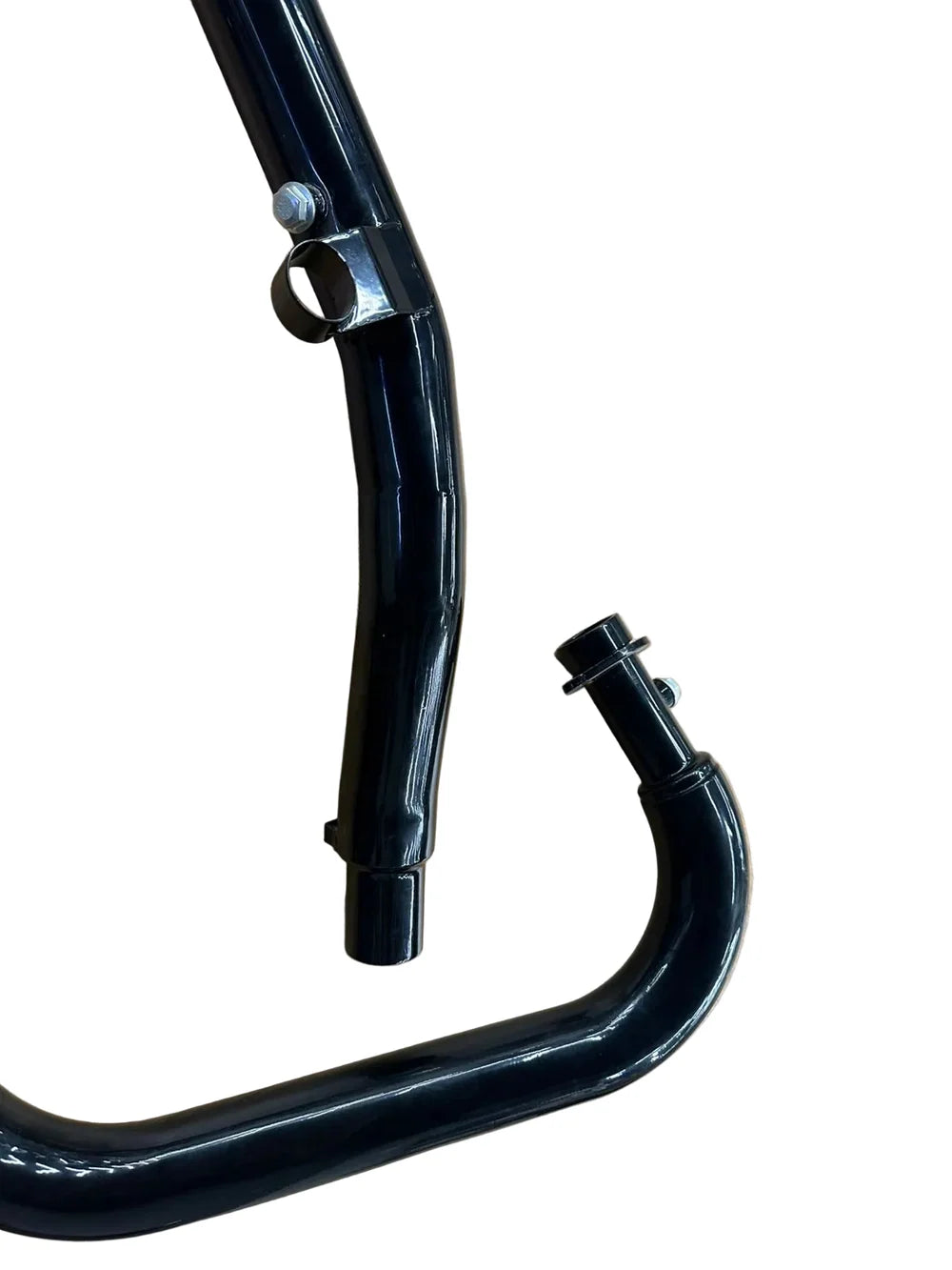 MK Racing gloss black stainless steel header pipes for Royal Enfield Continental GT 650