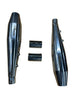 MK Racing brushed stainless steel slip-on exhaust muffler pair for Royal Enfield Continental GT 650