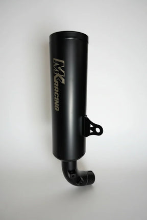 MK Racing matte black short can exhaust silencer for Harley-Davidson X440 and Hero Mavrick 400