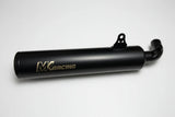 MK Racing matte black long can exhaust silencer for Harley-Davidson X440 and Hero Mavrick 400