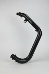 MK Racing matte black steel bend header pipe for Royal Enfield Hunter 350