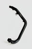 MK Racing matte black steel bend header pipe for Royal Enfield Hunter 350