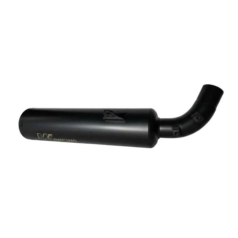 MK Racing matte black mid can slip-on exhaust silencer for Harley-Davidson X440