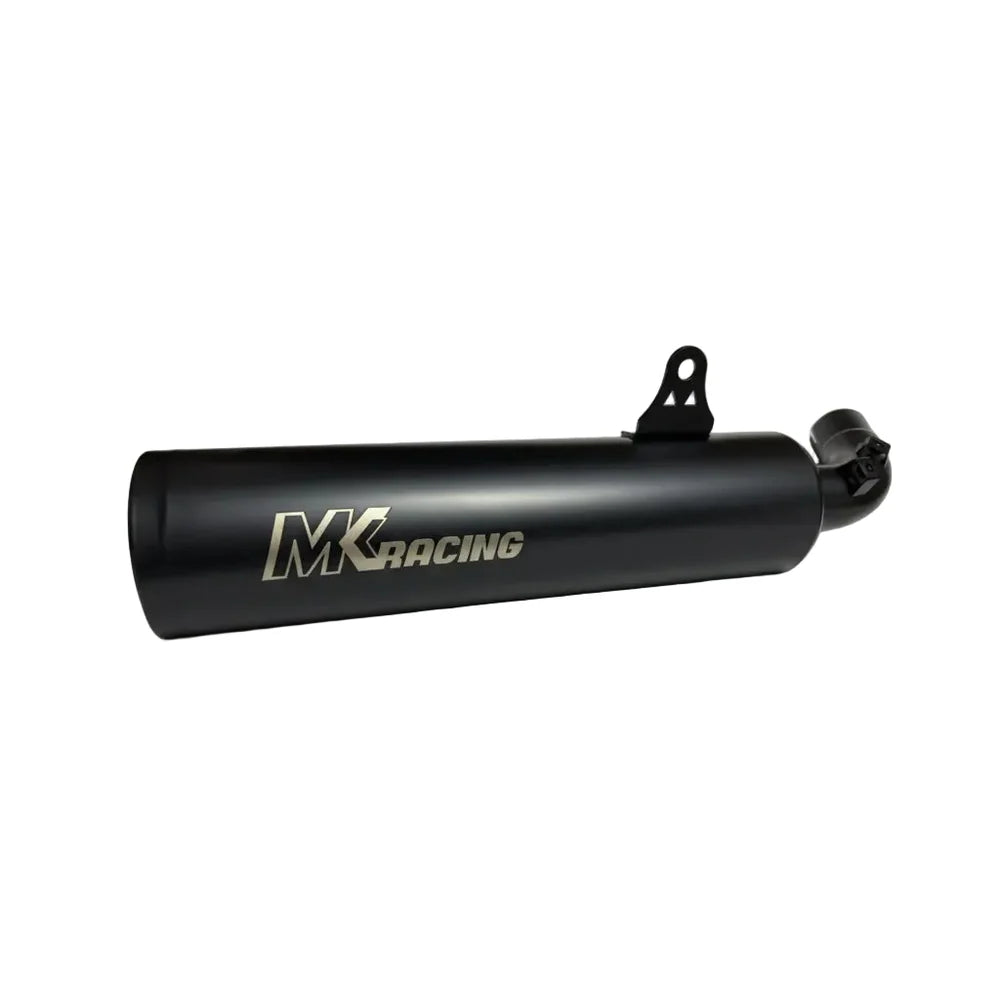 MK Racing matte black mid can slip-on exhaust silencer for Harley-Davidson X440