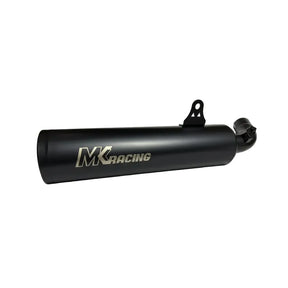 MK Racing matte black mid can slip-on exhaust silencer for Harley-Davidson X440