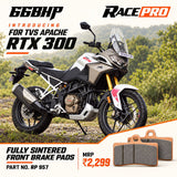 66BHP Race Pro RP 957 Fully Sintered Front Brake Pads for TVS Apache RTX 300