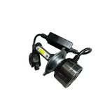 LGP AC/DC 12V to 80V H4 LED Headlight Bulb with Cooling Fan Head Light Kit (50W White)- UNIVERSAL Only for Bike