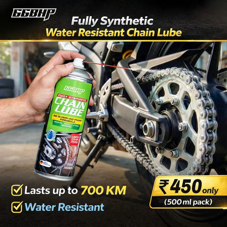 66BHP Fully Synthetic Motorcycle Chain Lube 150ml Spray