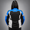 Lone Ranger Women Addon Pro motorcycle riding jacket in blue front view