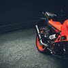 Rogue 2.0 stainless steel slip-on exhaust with mid pipe for KTM Duke 250 and KTM Duke 390 Gen 3